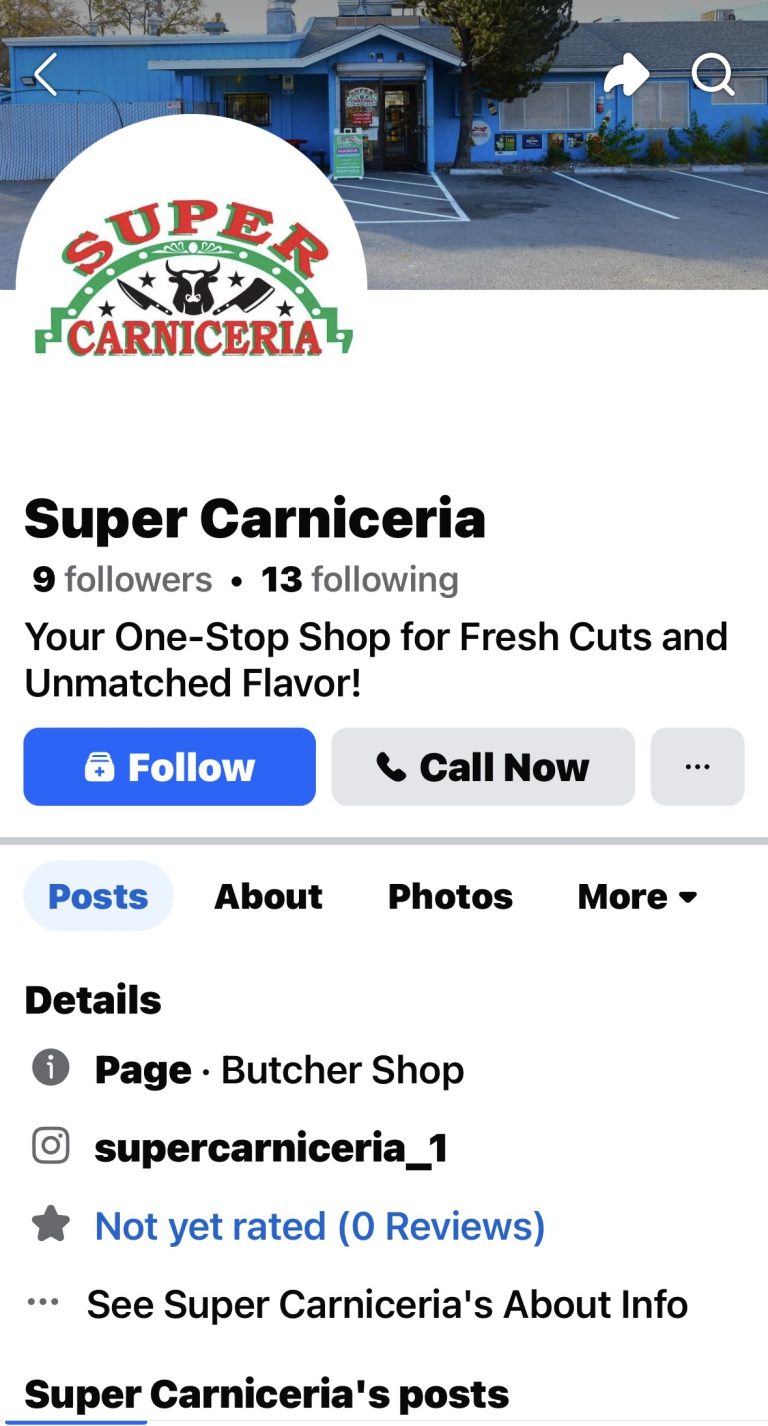 Super Carniceria Facebook Page